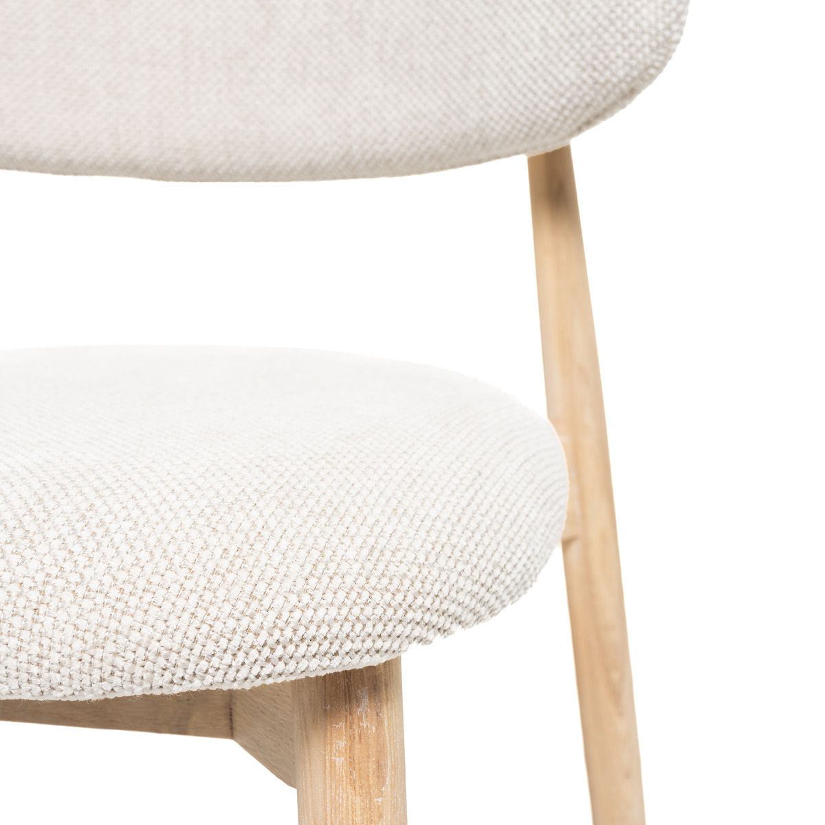 Malmø spisestol heltre lys eik (stoff Silent lys sand)