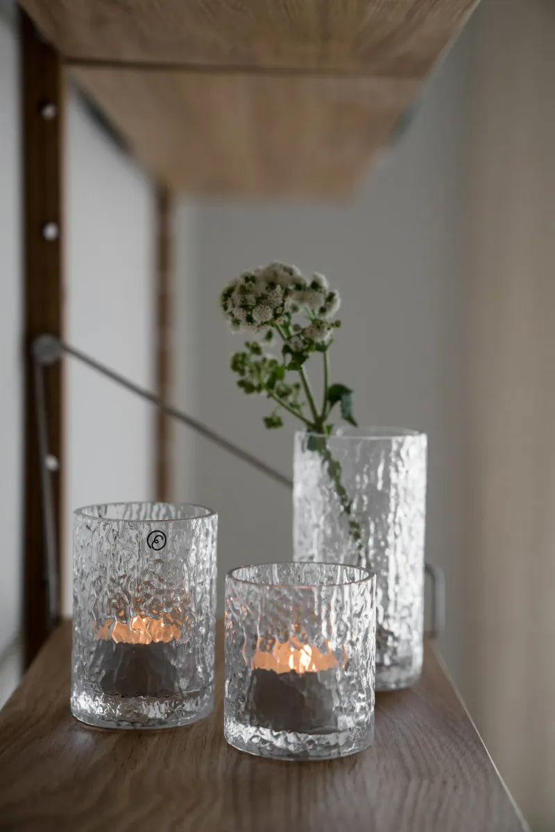 Lyslykt/vase glass liten