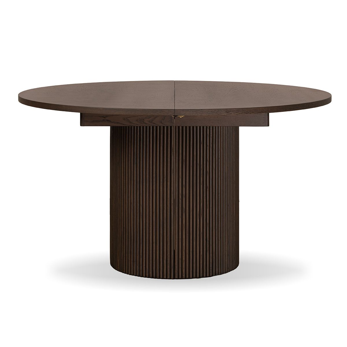 Noor rundt spisebord ø120 (270) med 3 tilleggsplater (røkt eik)