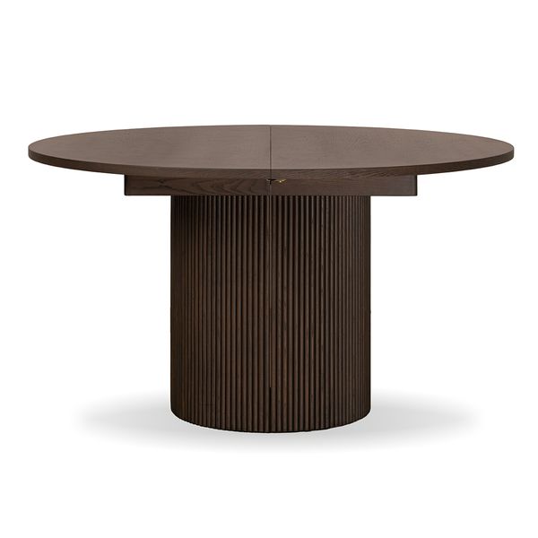 Hovedbilde Noor rundt spisebord ø120 (270) med 3 tilleggsplater (røkt eik)