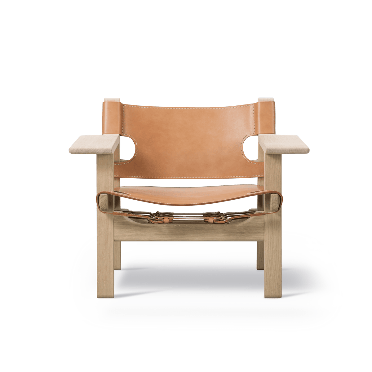 The Spanish Chair Såpet eik / naturfarget skinn