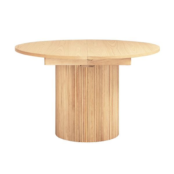 Hovedbilde Noor rundt spisebord ø150 (450) med 6 tilleggsplater (lys eik)