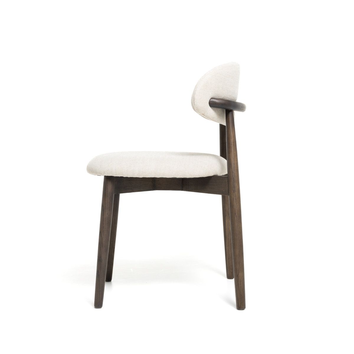 Malmø spisestol heltre røkt eik (stoff Lin beige)