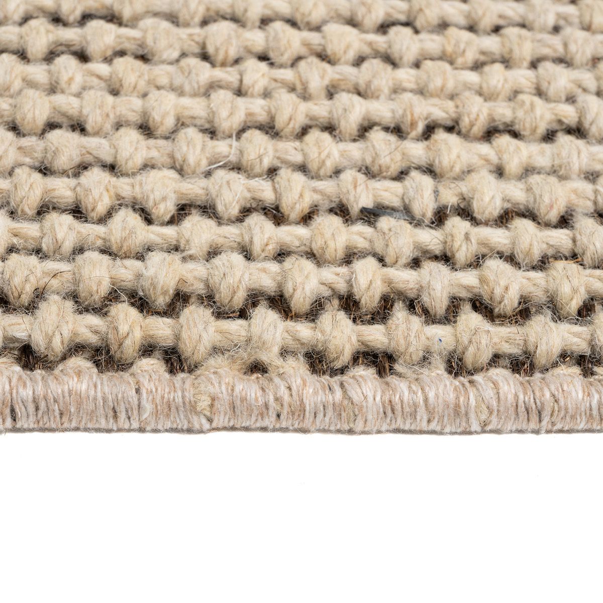Ull/sisal teppe Double weave (250x350- beige/brun)