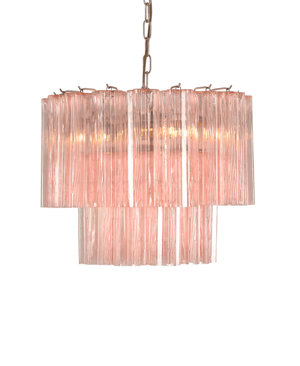 Sezane Chandelier 2 lag (ø49) rosa / krom